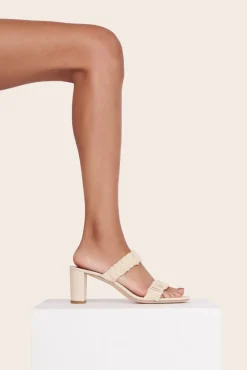 SHOES STAUD - FRANKIE RUCHED SANDAL CREAM