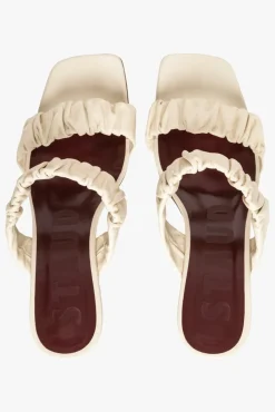 SHOES STAUD - FRANKIE RUCHED SANDAL CREAM