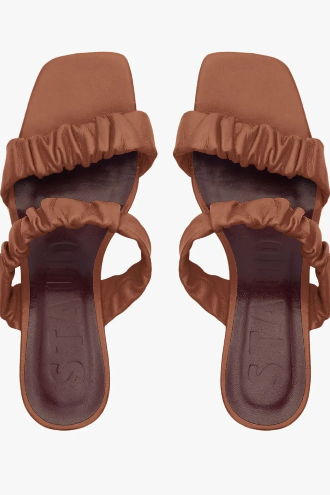 SHOES STAUD - FRANKIE RUCHED SANDAL TAN