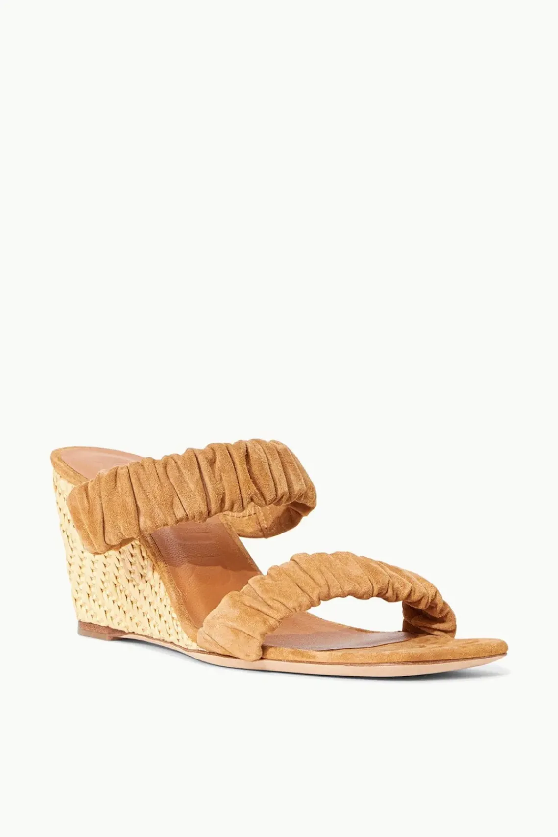 SHOES STAUD - FRANKIE WEDGE CASHEW SUEDE NATURAL RAFFIA CASHEW NATURAL