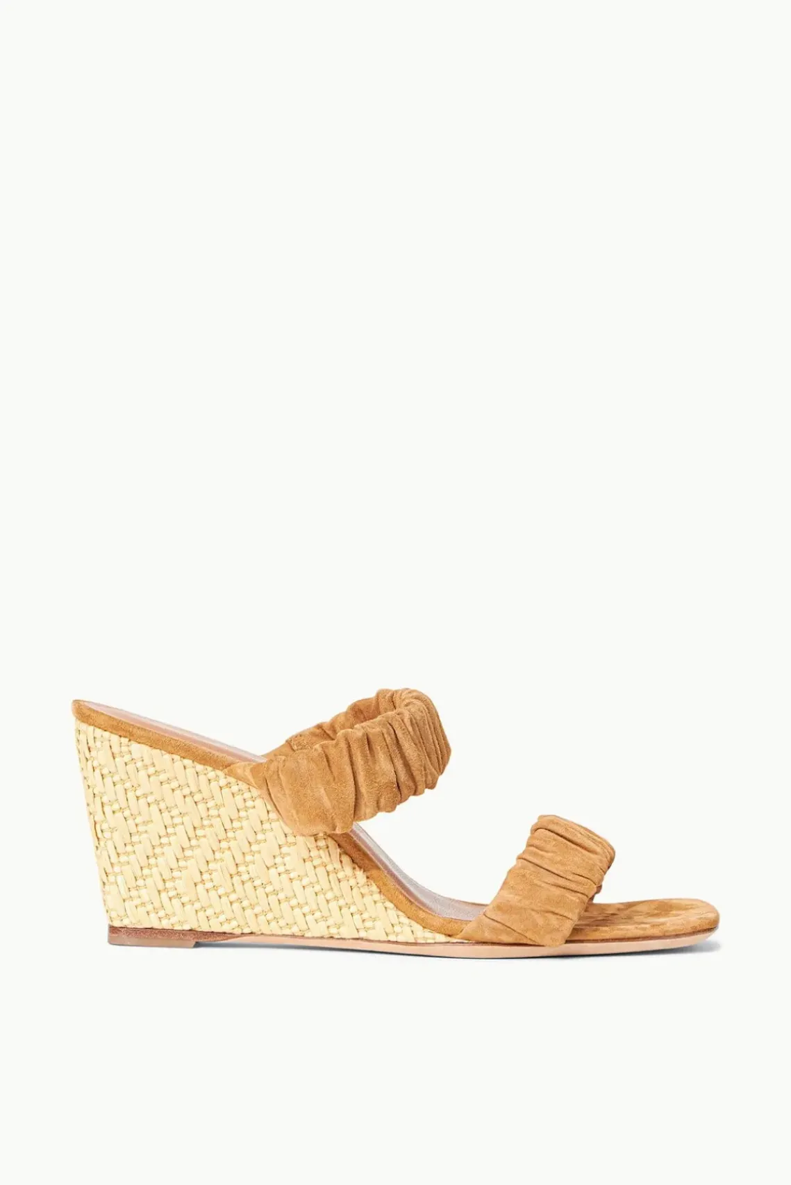 SHOES STAUD - FRANKIE WEDGE CASHEW SUEDE NATURAL RAFFIA CASHEW NATURAL