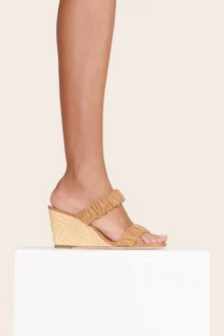 SHOES STAUD - FRANKIE WEDGE CASHEW SUEDE NATURAL RAFFIA CASHEW NATURAL