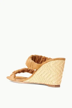 SHOES STAUD - FRANKIE WEDGE CASHEW SUEDE NATURAL RAFFIA CASHEW NATURAL