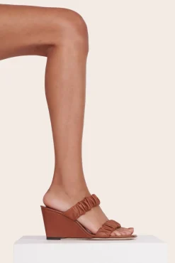 SHOES STAUD - FRANKIE WEDGE TAN