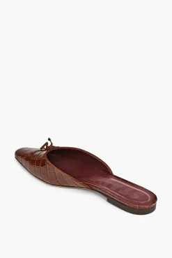 SHOES STAUD - GINA MULE BROWN CROC EMBOSSED