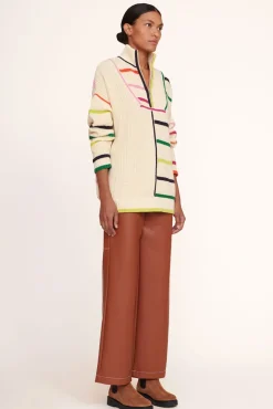 CLOTHING STAUD - HAMPTON SWEATER CREME RAINBOW MULTI