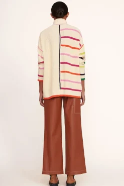 CLOTHING STAUD - HAMPTON SWEATER CREME RAINBOW MULTI