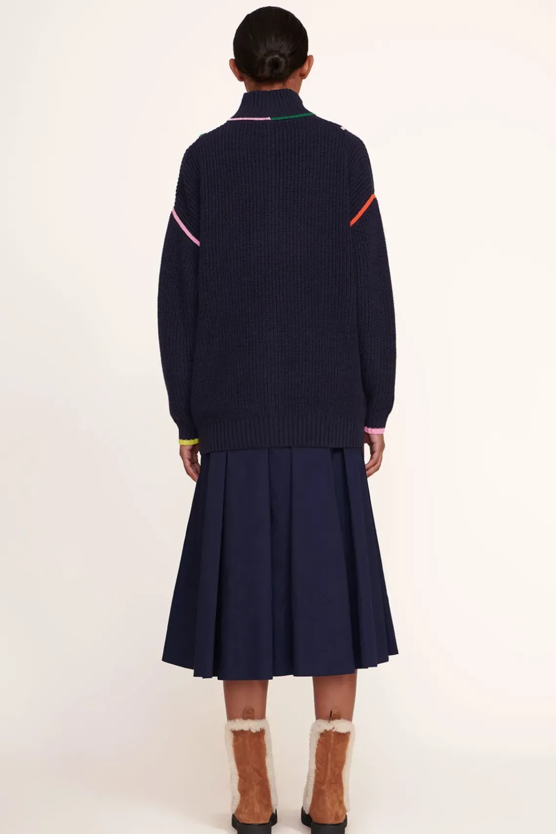CLOTHING STAUD - HAMPTON SWEATER NAVY MULTI