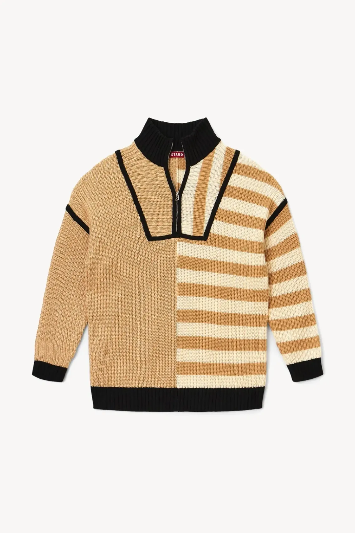 CLOTHING STAUD - HAMPTON SWEATER SAHARA STRIPE