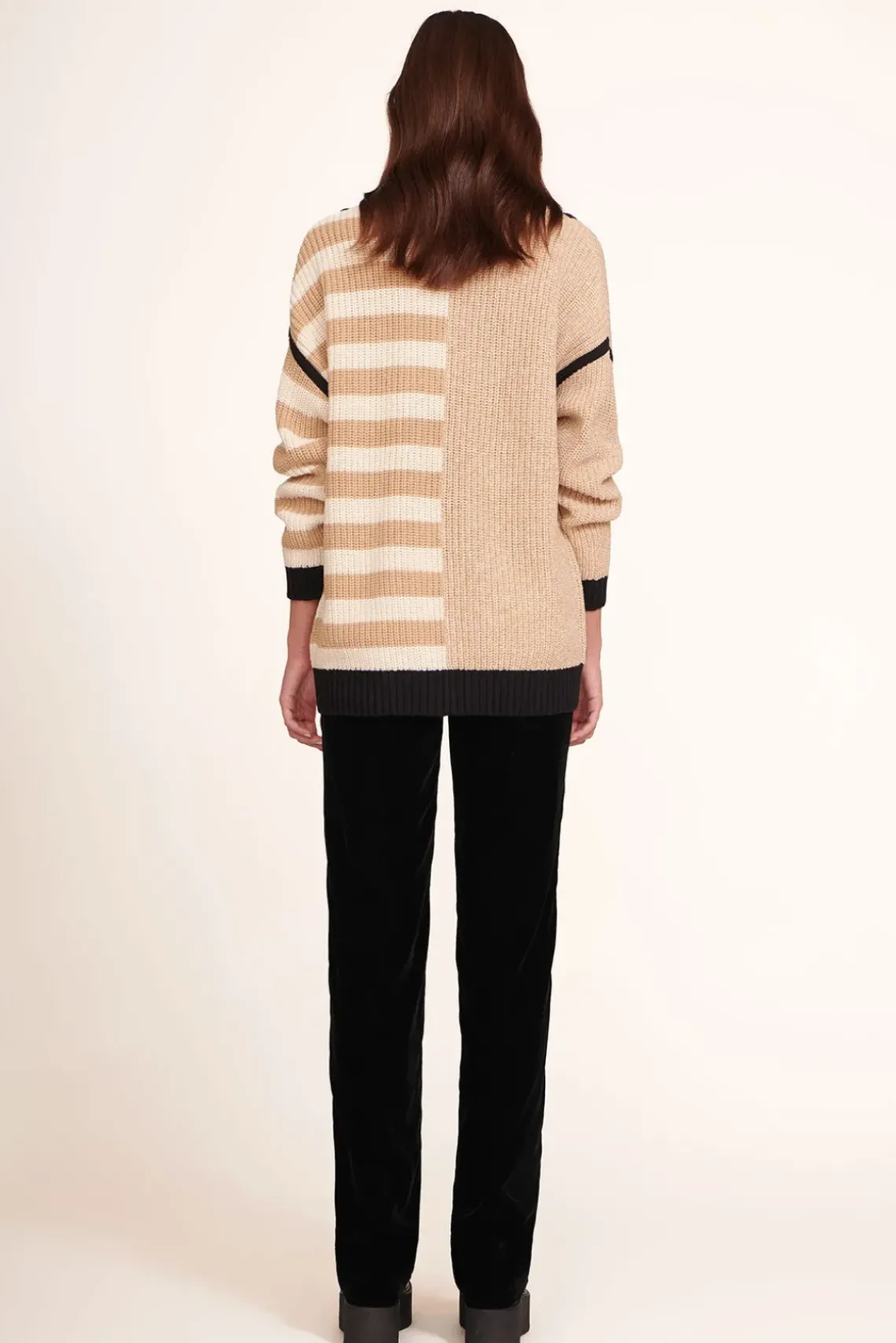CLOTHING STAUD - HAMPTON SWEATER SAHARA STRIPE