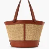HANDBAGS STAUD - HENRI PETITE RAFFIA TOTE NATURAL TAN