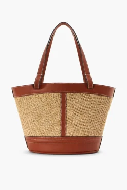 HANDBAGS STAUD - HENRI PETITE RAFFIA TOTE NATURAL TAN