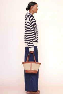 HANDBAGS STAUD - HENRI PETITE RAFFIA TOTE NATURAL TAN