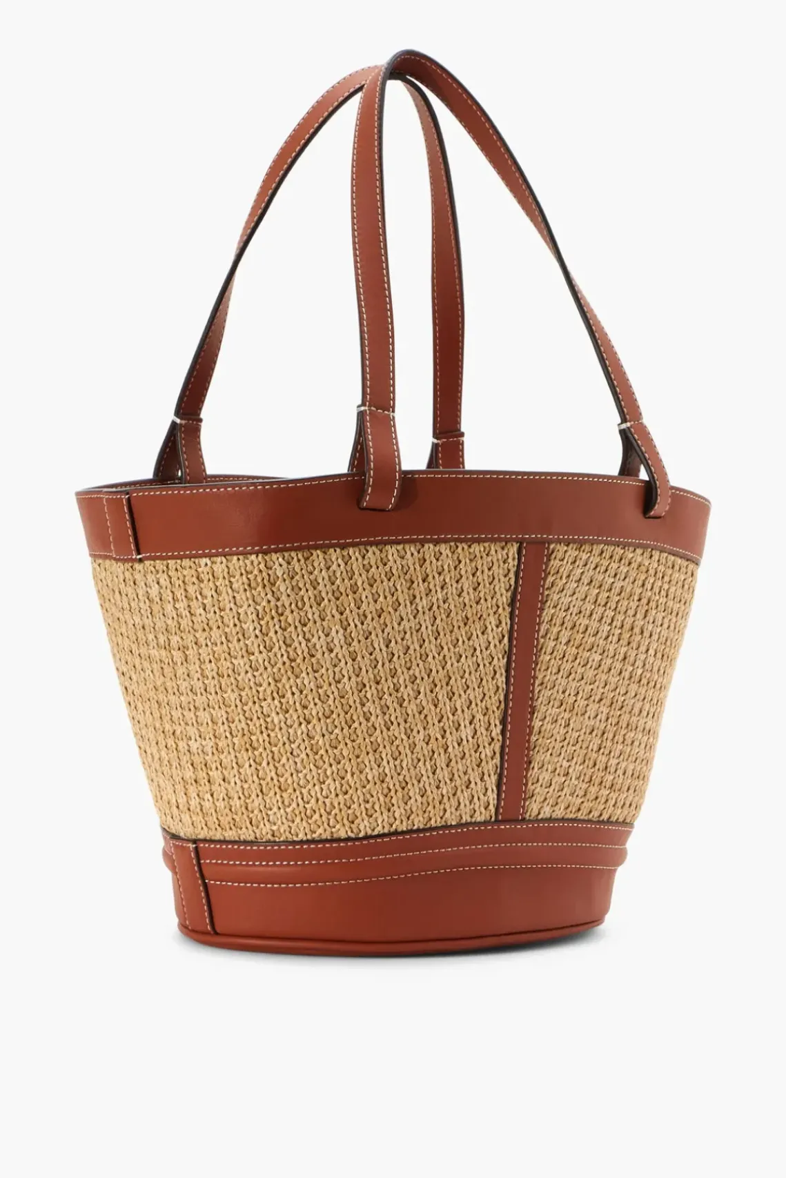 HANDBAGS STAUD - HENRI PETITE RAFFIA TOTE NATURAL TAN