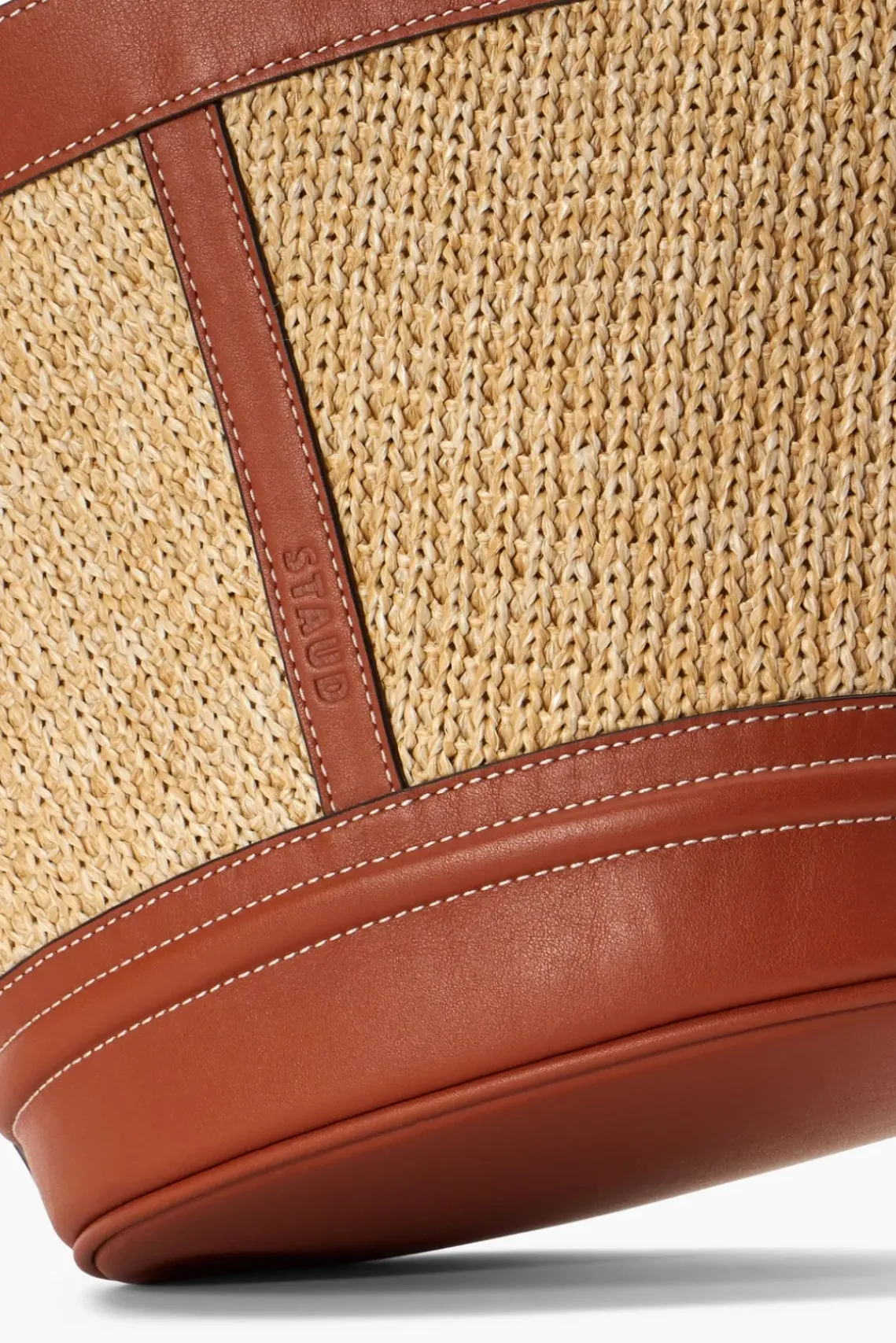 HANDBAGS STAUD - HENRI PETITE RAFFIA TOTE NATURAL TAN