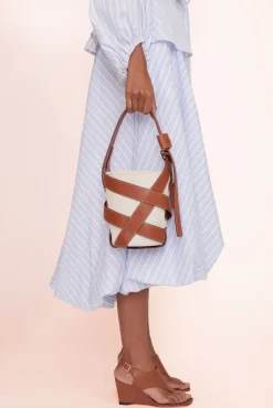 HANDBAGS STAUD - HIVE BUCKET BAG CREAM TAN