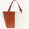 HANDBAGS STAUD - IDA CANVAS TOTE BAG CREAM TAN