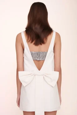 CLOTHING STAUD - IRIE DRESS IVORY SILVER SEQUINS