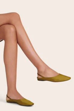 SHOES STAUD - JANINE MULE SATIN OLIVE