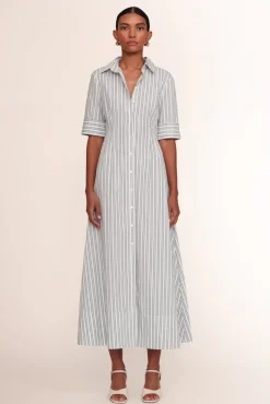 CLOTHING STAUD - JOAN MAXI DRESS MOSS STRIPE
