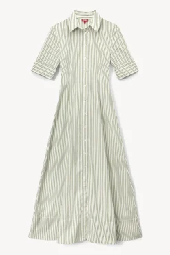 CLOTHING STAUD - JOAN MAXI DRESS MOSS STRIPE