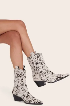 SHOES STAUD - JUNE BOOT BLACK WHITE HAIRCALF