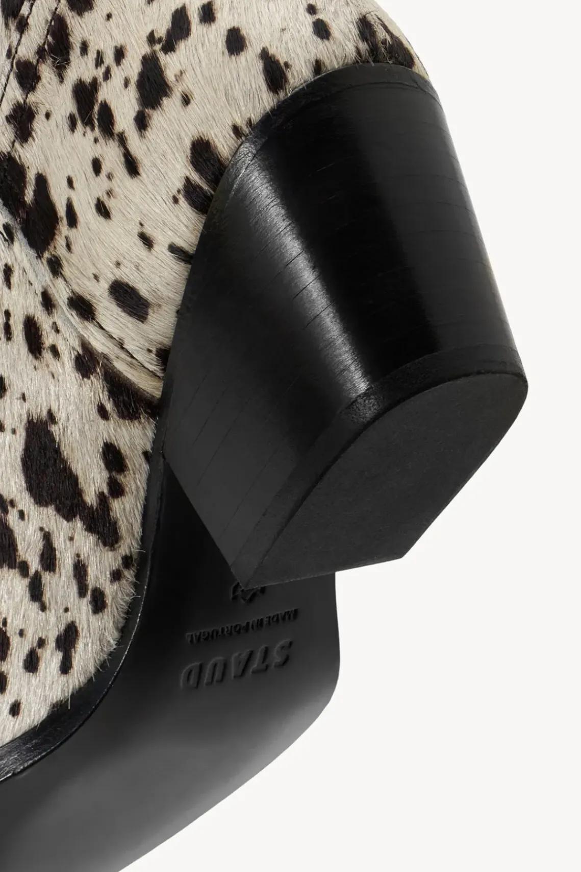SHOES STAUD - JUNE BOOT BLACK WHITE HAIRCALF