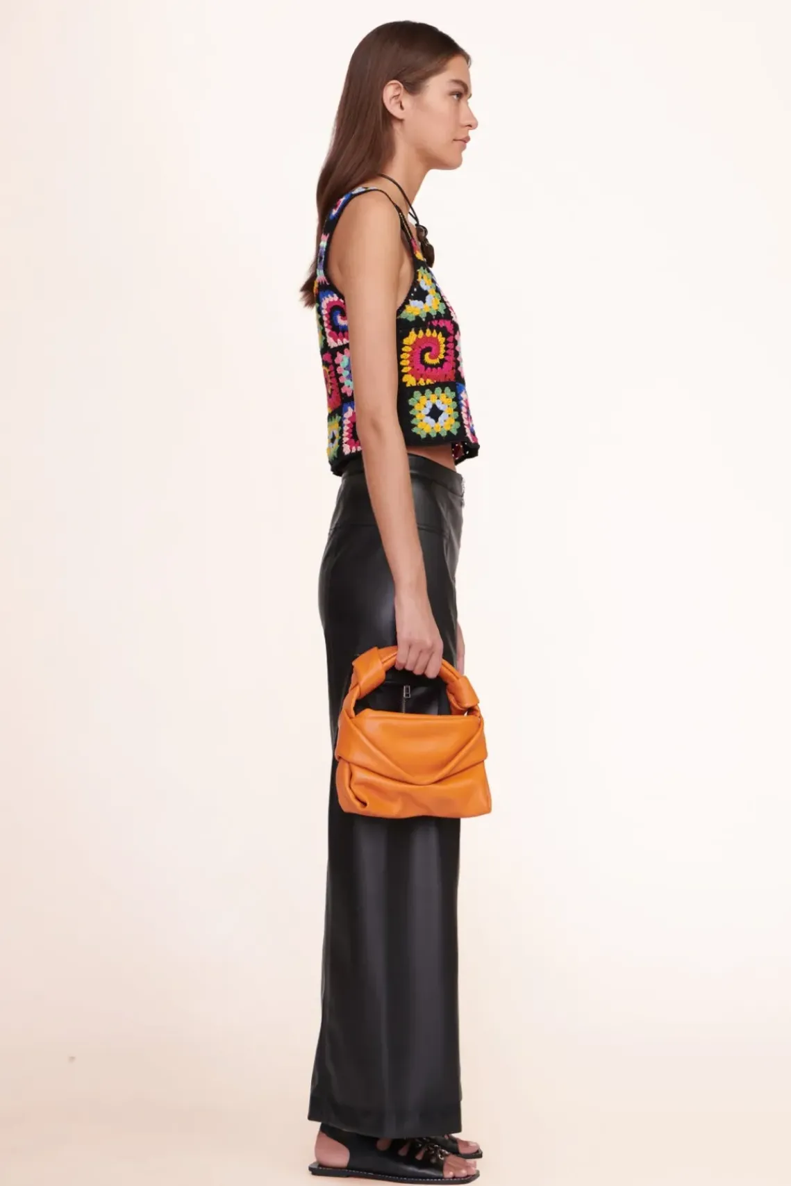 HANDBAGS STAUD - KISS BAG CARROT