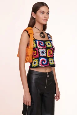 HANDBAGS STAUD - KISS BAG CARROT