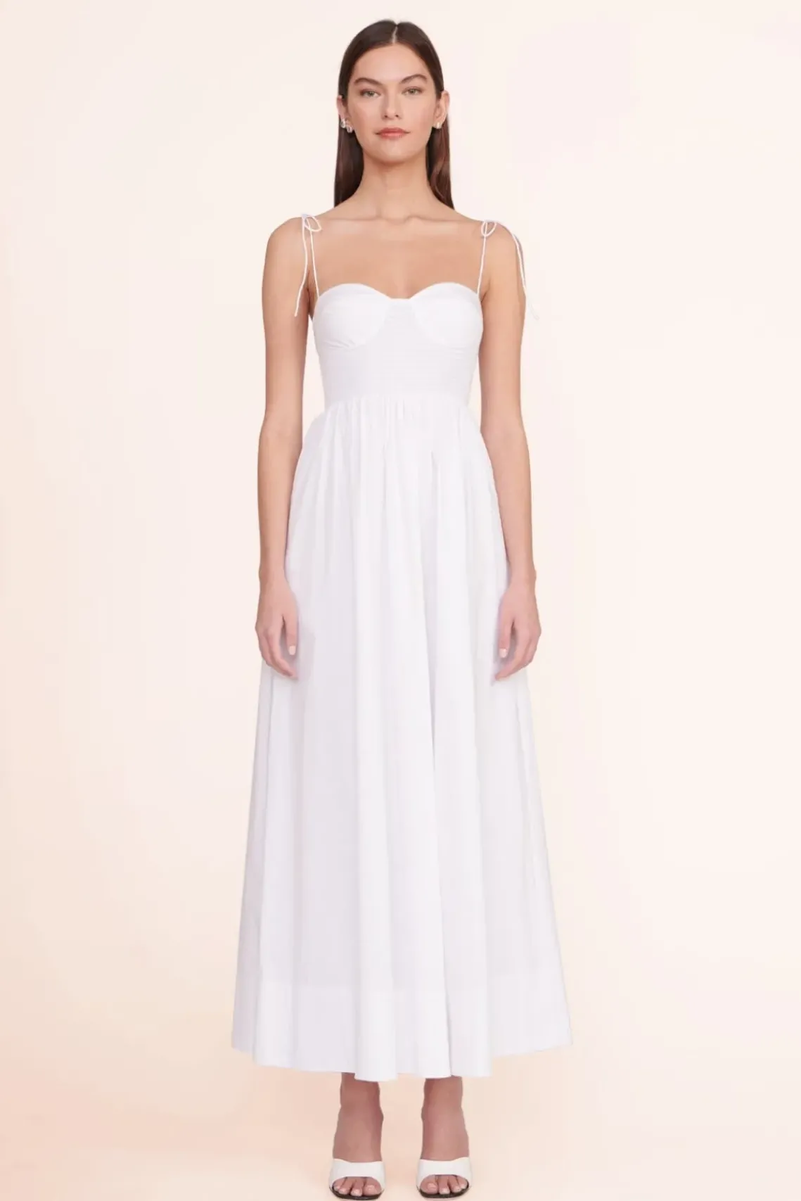 CLOTHING STAUD - LANDRY DRESS WHITE