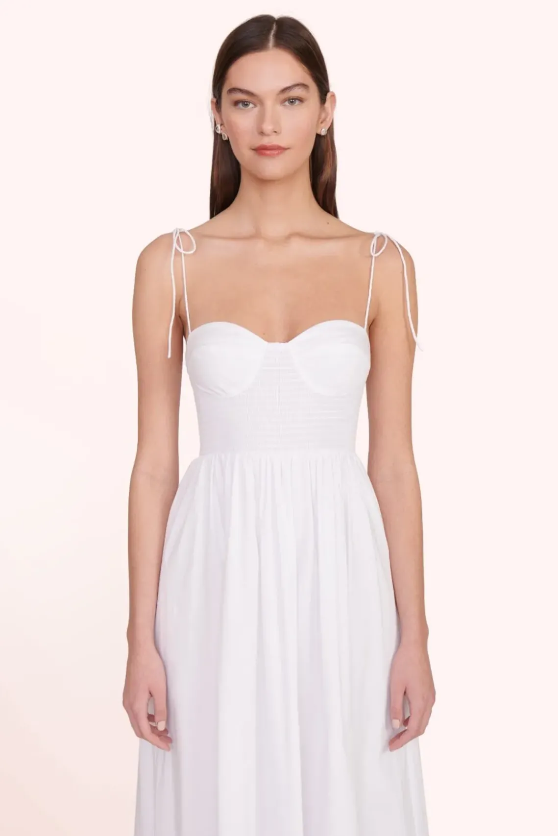 CLOTHING STAUD - LANDRY DRESS WHITE