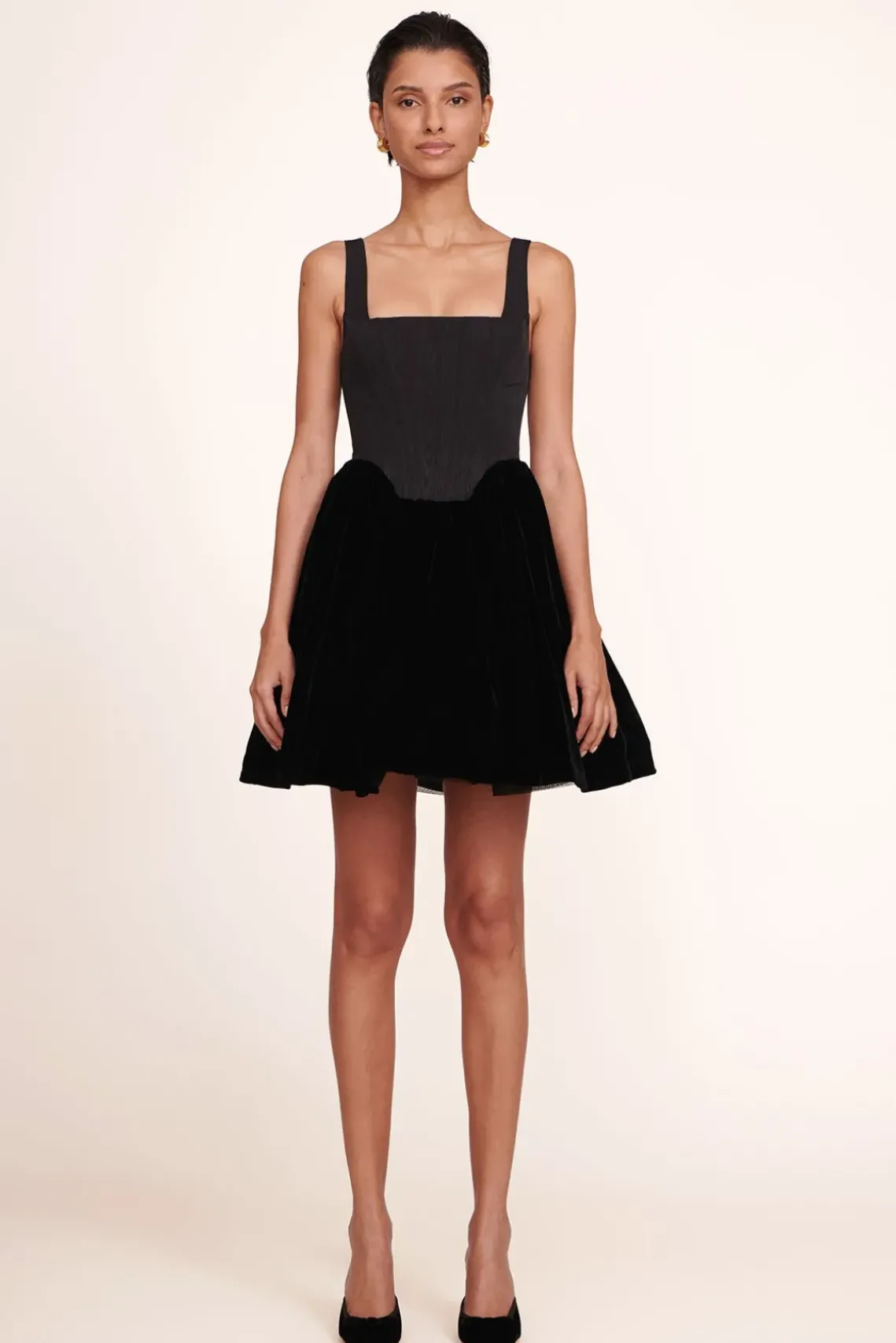 CLOTHING STAUD - LANDSCAPE DRESS VELVET BLACK