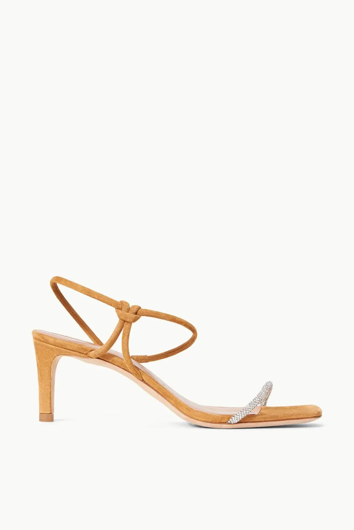 SHOES STAUD - LAUREL CRYSTAL HEEL SUEDE RHINESTONE CASHEW