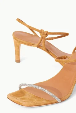 SHOES STAUD - LAUREL CRYSTAL HEEL SUEDE RHINESTONE CASHEW