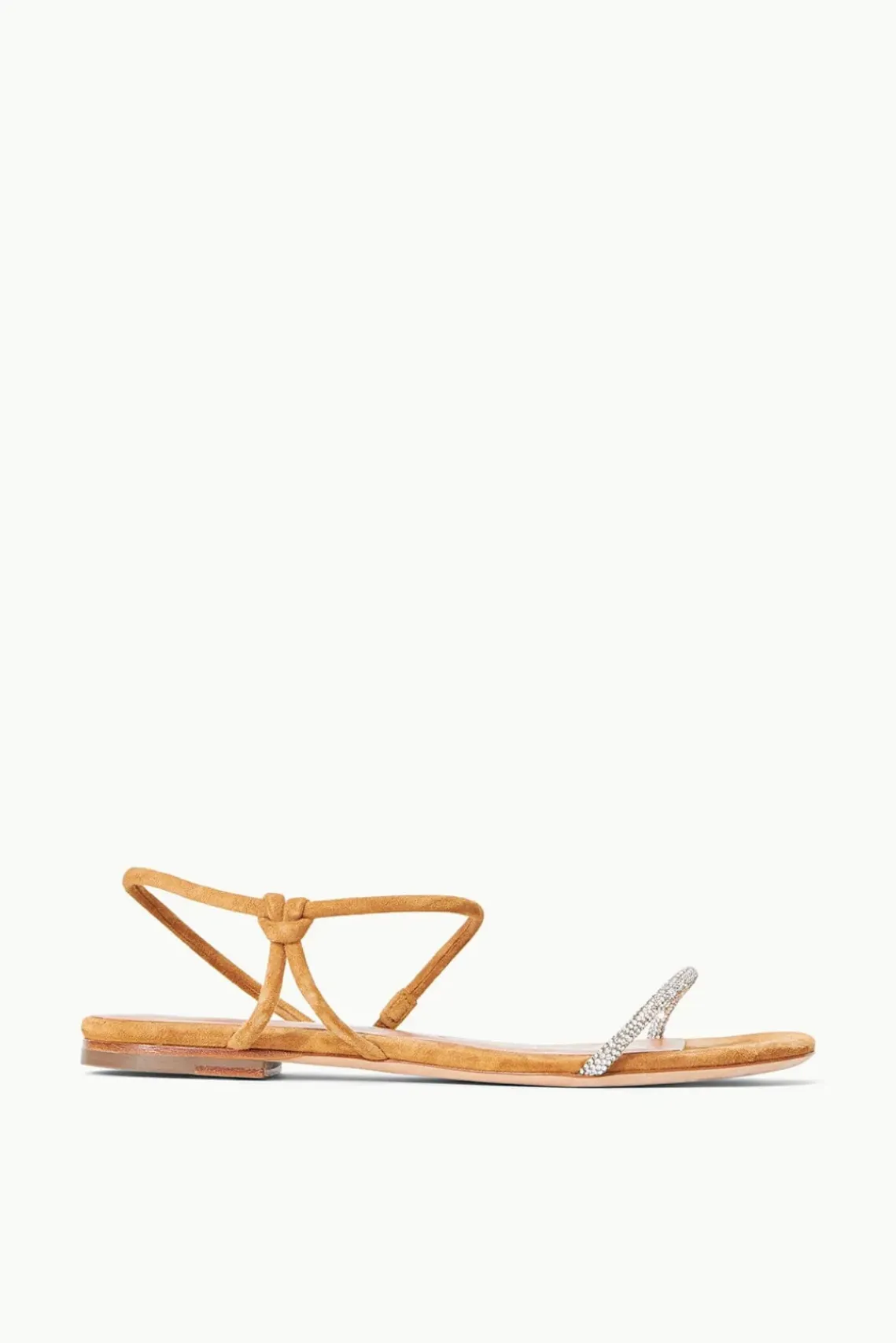 SHOES STAUD - LAUREL CRYSTAL SANDAL SUEDE RHINESTONE CASHEW