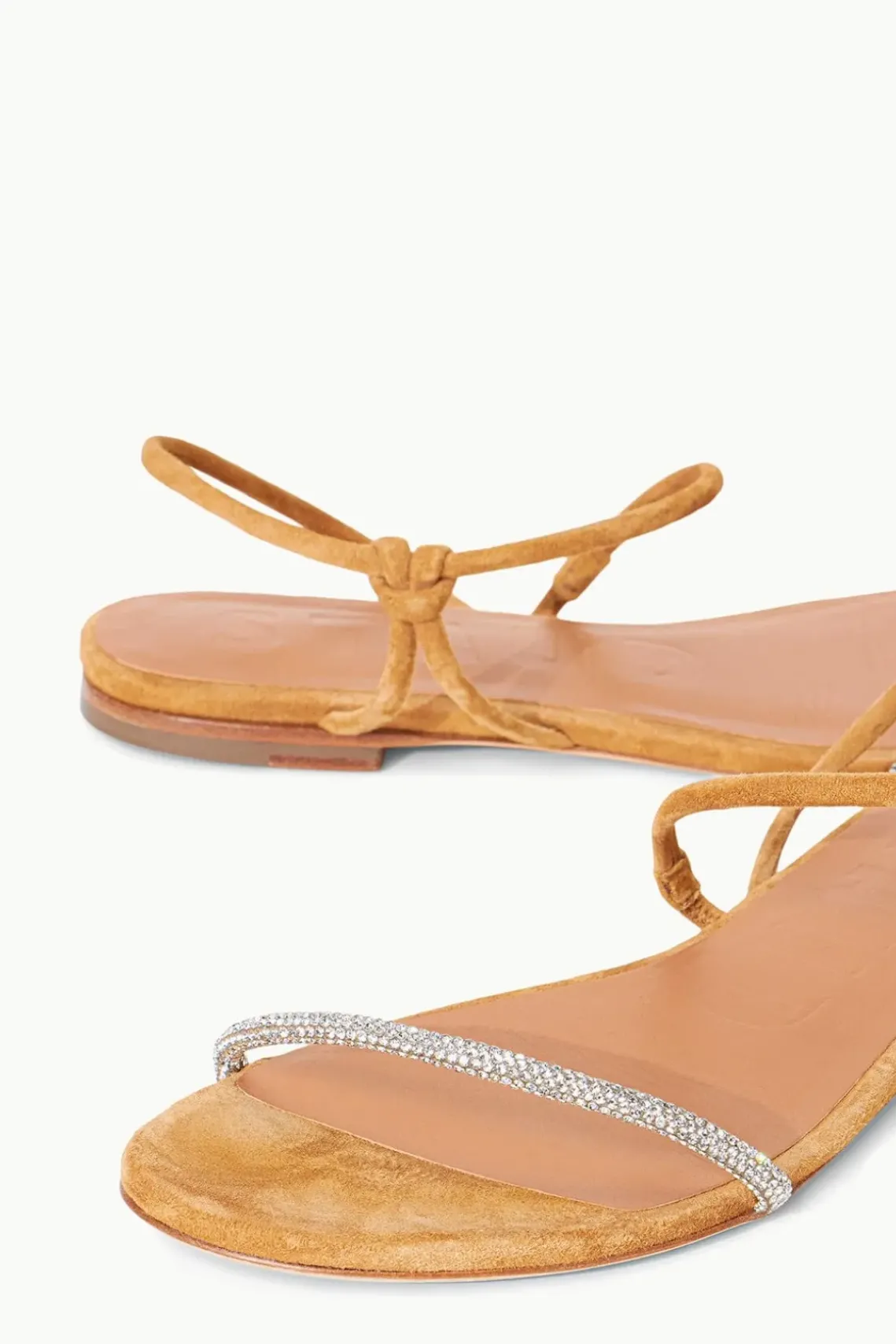 SHOES STAUD - LAUREL CRYSTAL SANDAL SUEDE RHINESTONE CASHEW