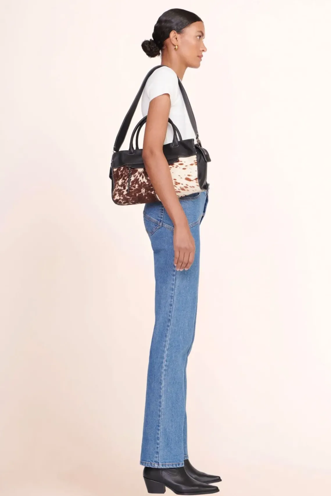 HANDBAGS STAUD - LEO SATCHEL MIXED HAIRCALF