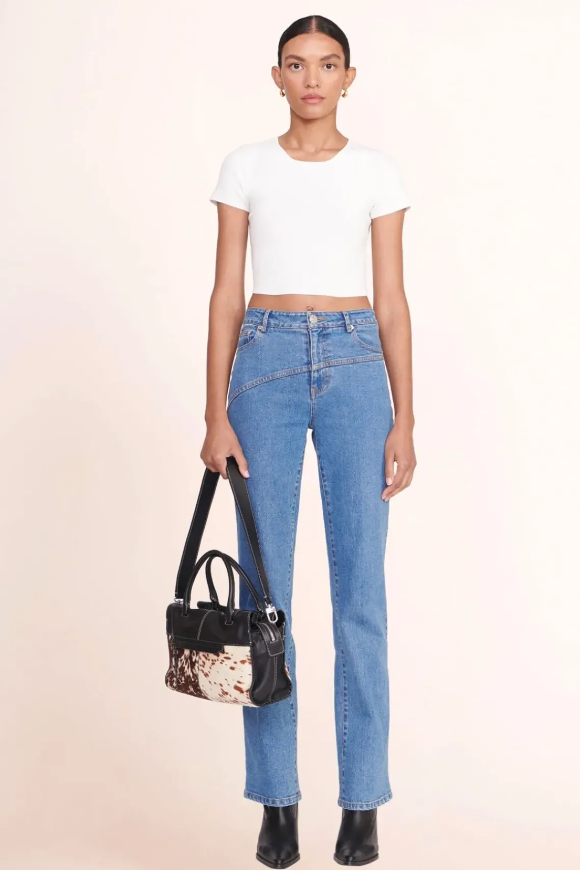 HANDBAGS STAUD - LEO SATCHEL MIXED HAIRCALF