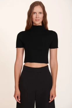 CLOTHING STAUD - LILOU TOP BLACK