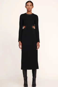 CLOTHING STAUD - LONG SLEEVE DOLCE DRESS BLACK