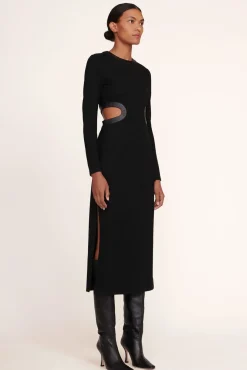 CLOTHING STAUD - LONG SLEEVE DOLCE DRESS BLACK