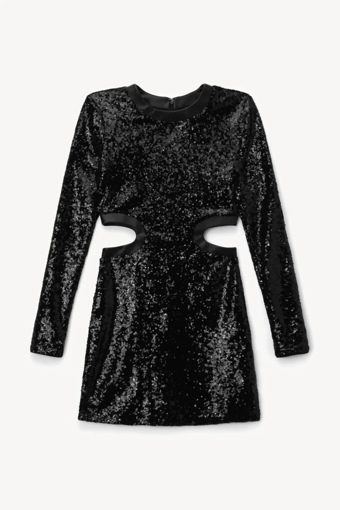 HANDBAGS STAUD - LONG SLEEVE MINI DOLCE DRESS BLACK