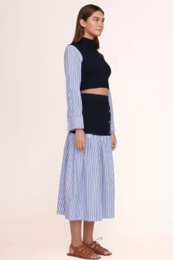 CLOTHING STAUD - LOUISA TOP NAVY/BLUE WHITE STRIPE NAVY BLUE WHITE STRIPE