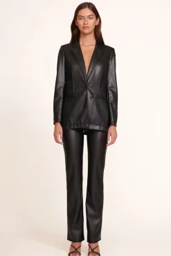 CLOTHING STAUD - MADDEN BLAZER BLACK BLACK VEGAN LEATHER