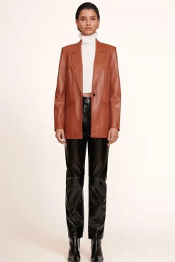 CLOTHING STAUD - MADDEN BLAZER WHISKEY VEGAN LEATHER
