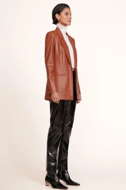 CLOTHING STAUD - MADDEN BLAZER WHISKEY VEGAN LEATHER