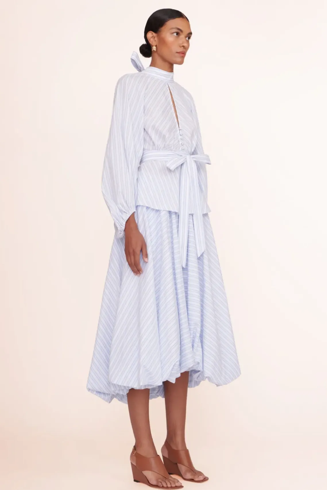 CLOTHING STAUD - MARIPOSA SKIRT MIST STRIPE