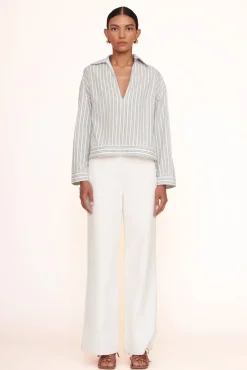 CLOTHING STAUD - MARLENE TOP MOSS STRIPE