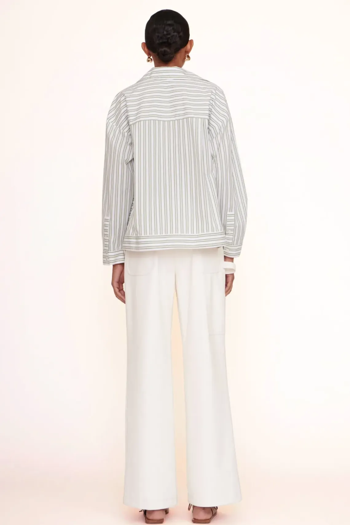 CLOTHING STAUD - MARLENE TOP MOSS STRIPE