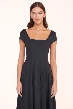 CLOTHING STAUD - MAXI SHORT SLEEVE WELLS DRESS BLACK